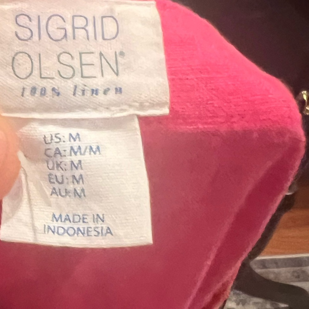 Sigrid Olsen 100% Linen Midi Sleeveless Dress Lik… - image 7